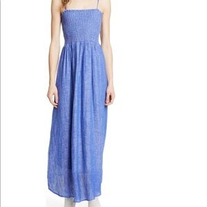 Joie Blue Linen Long Dress
